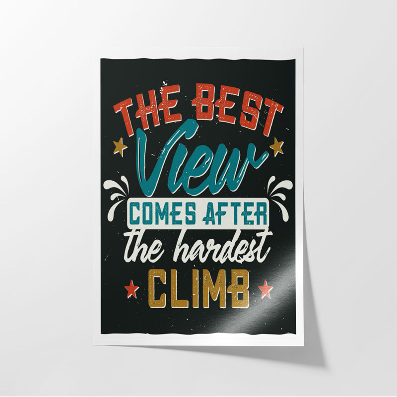 Buy The Hardest Climb Wall Poster Wall Poster from Vaaree