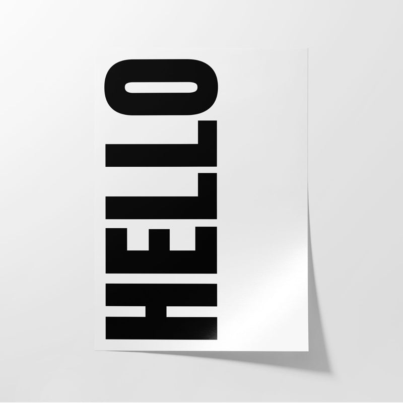 Buy Hello Word Wall Poster - Black & white Wall Poster from Vaaree