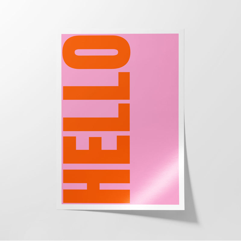 Buy Hello Word Wall Poster - Pink Wall Poster from Vaaree