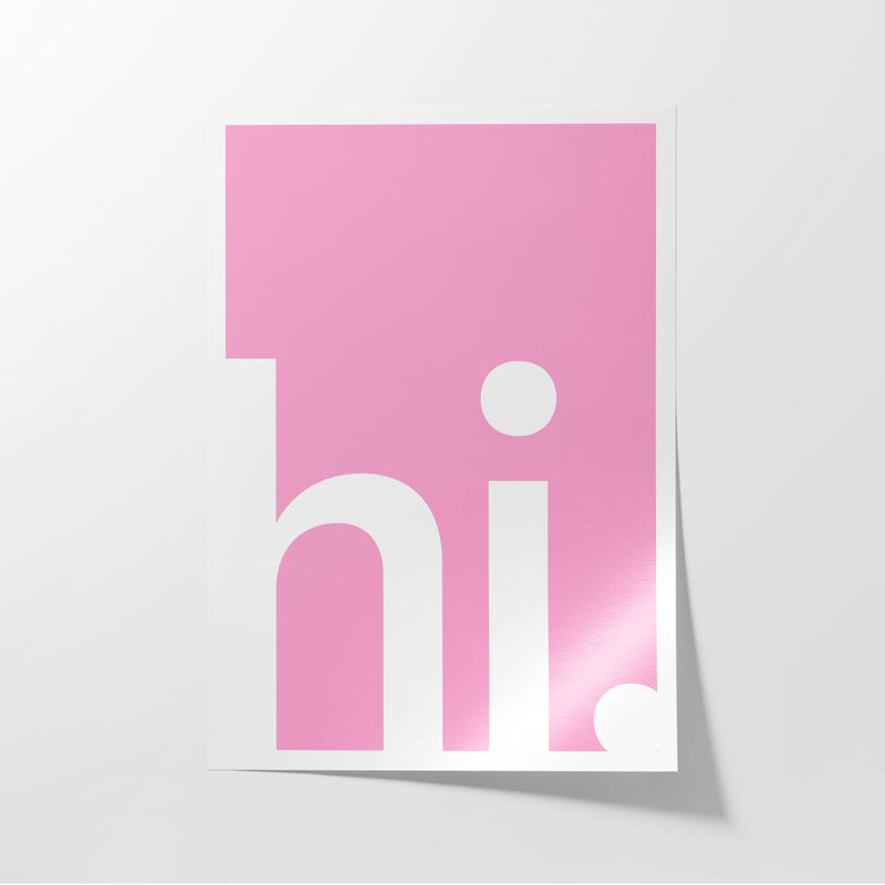 Buy Hi There Wall Poster - Pink Wall Poster from Vaaree