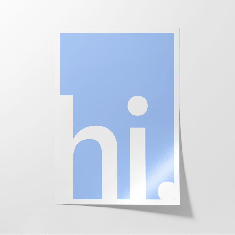 Buy Hi There Wall Poster - Blue Wall Poster from Vaaree