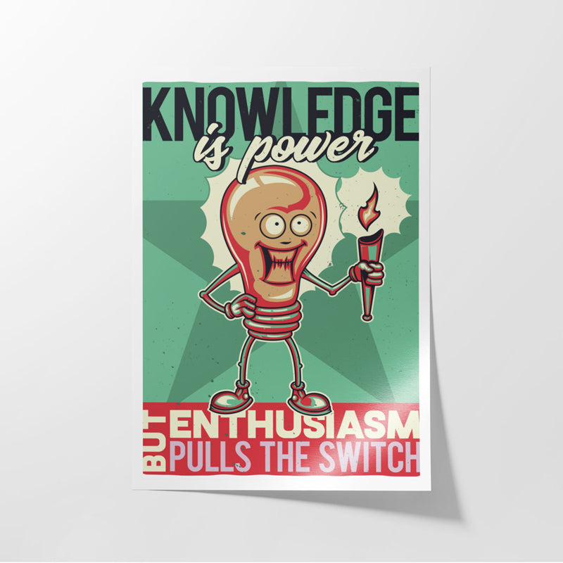 Buy Knowledge & Enthusiasm Wall Poster Wall Poster from Vaaree