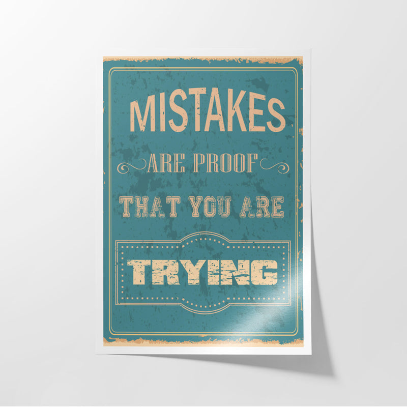 Buy Mistakes Matter Wall Poster Wall Poster from Vaaree