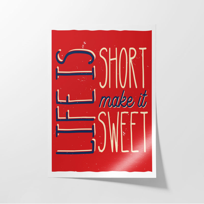 Buy Life Is Short Wall Poster Wall Poster from Vaaree