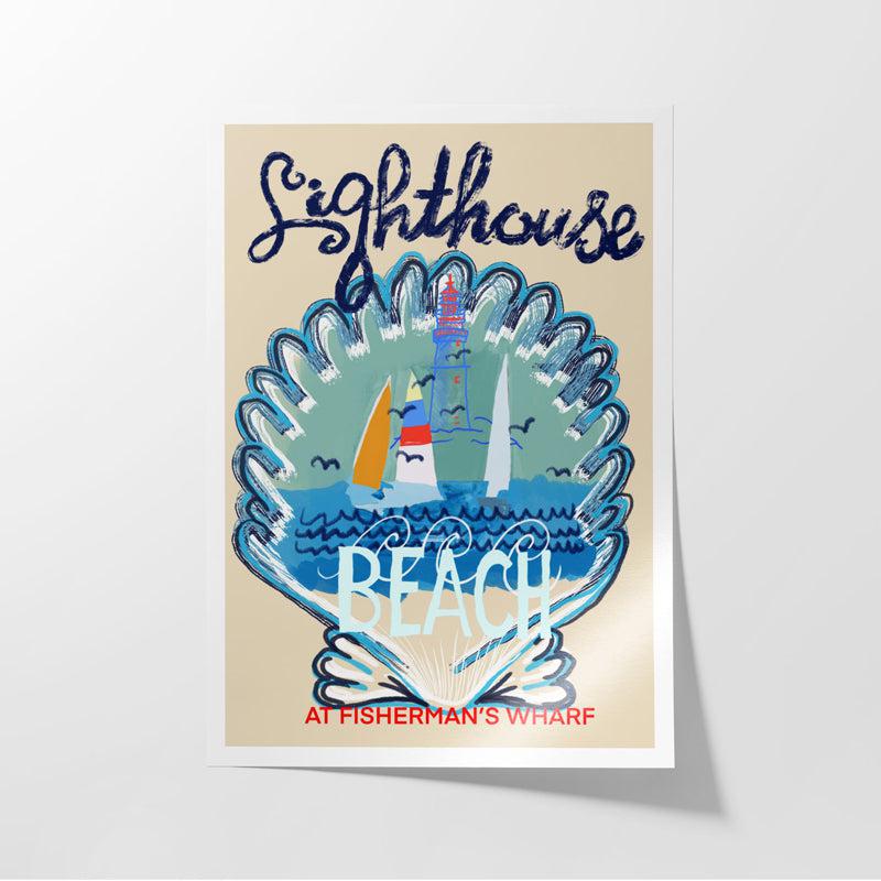 Buy Light House Beach Poster Wall Poster Wall Poster from Vaaree