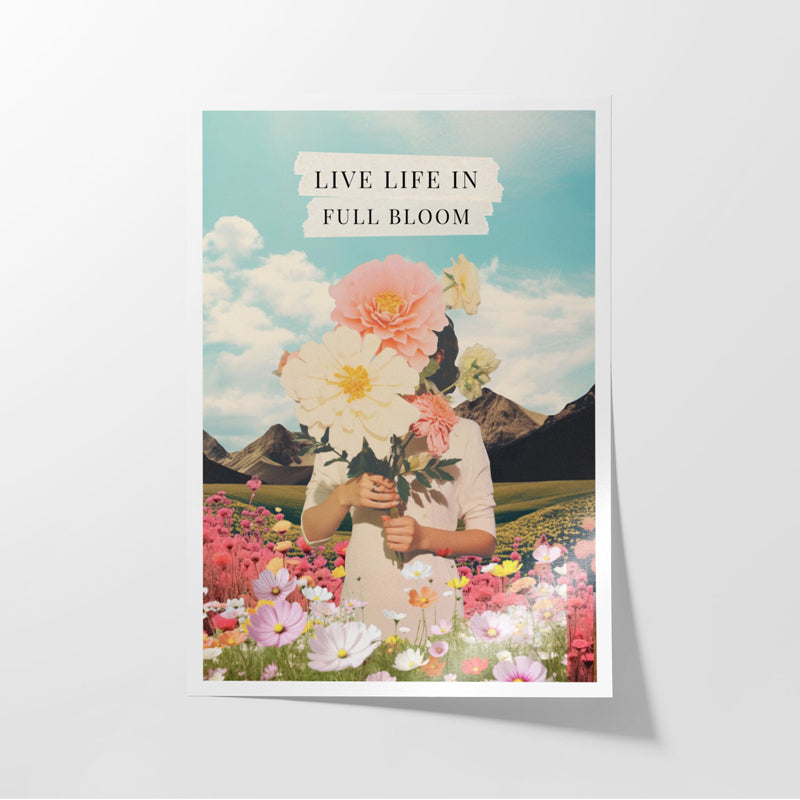 Buy Live Life In Full Bloom Wall Poster Wall Poster from Vaaree