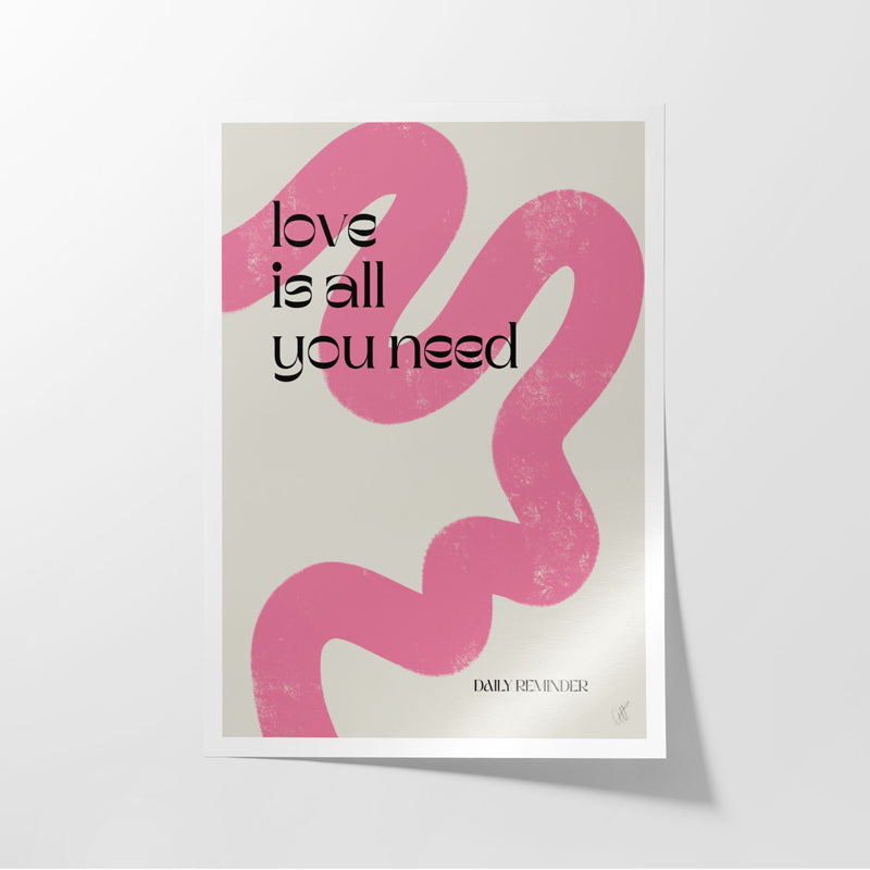 Buy Love Is All You Need Wall Poster Wall Poster from Vaaree