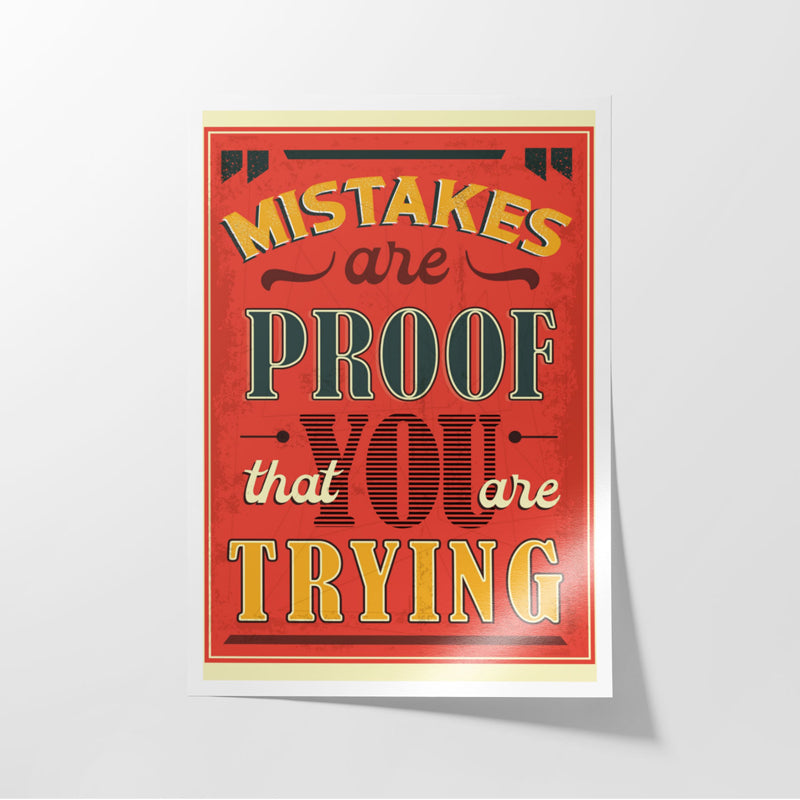 Buy Make Mistakes Wall Poster Wall Poster from Vaaree