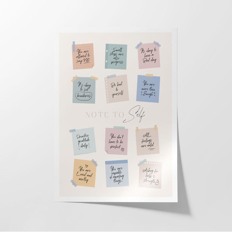 Buy Note To Self Wall Poster Wall Poster from Vaaree