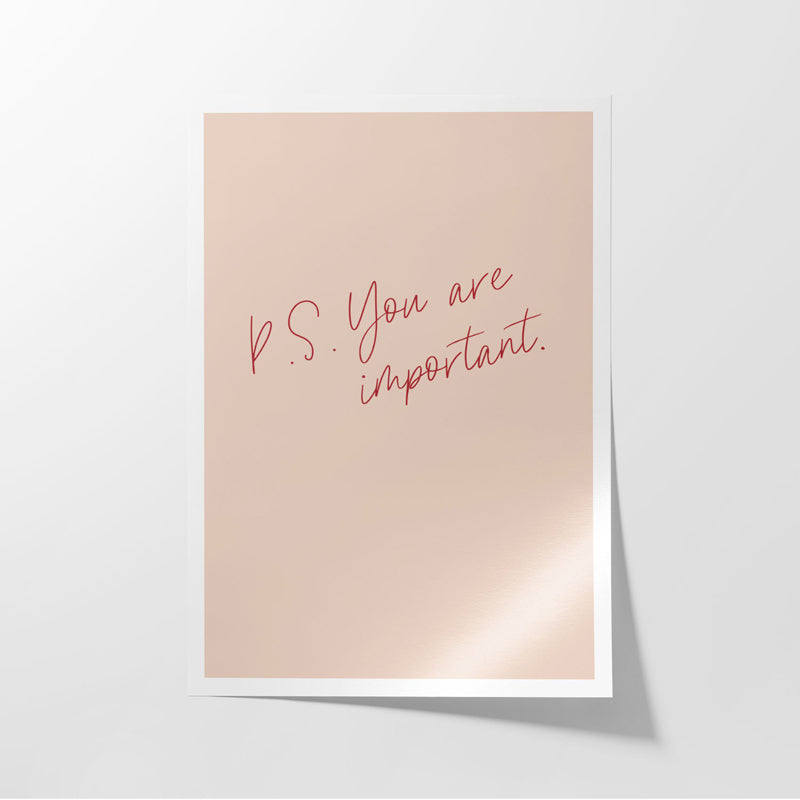 Buy P.S. You Are Important Wall Poster Wall Poster from Vaaree