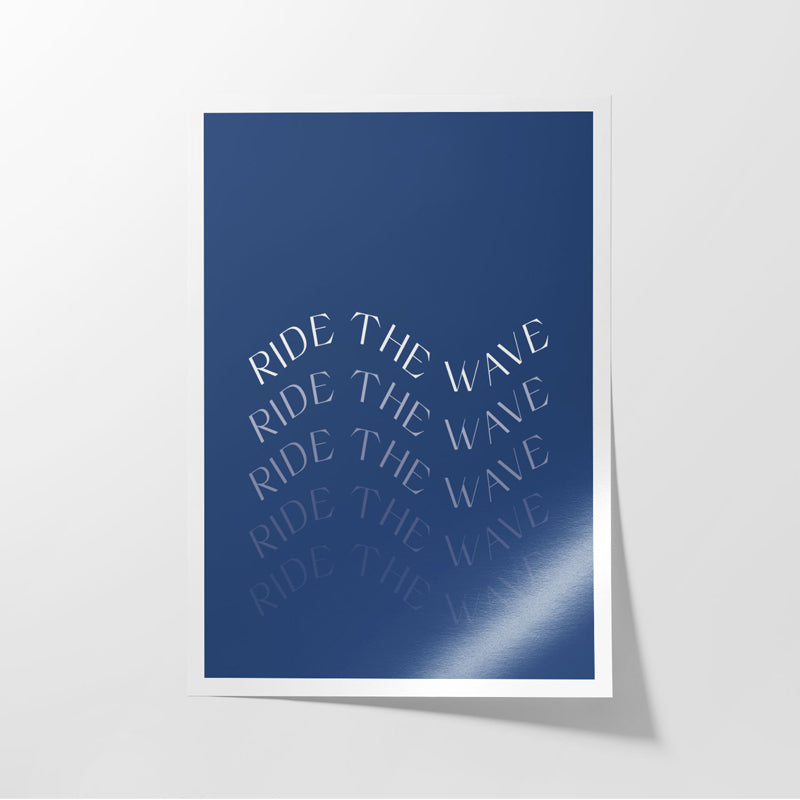 Buy Ride The Wave Blue Wall Poster Wall Poster from Vaaree