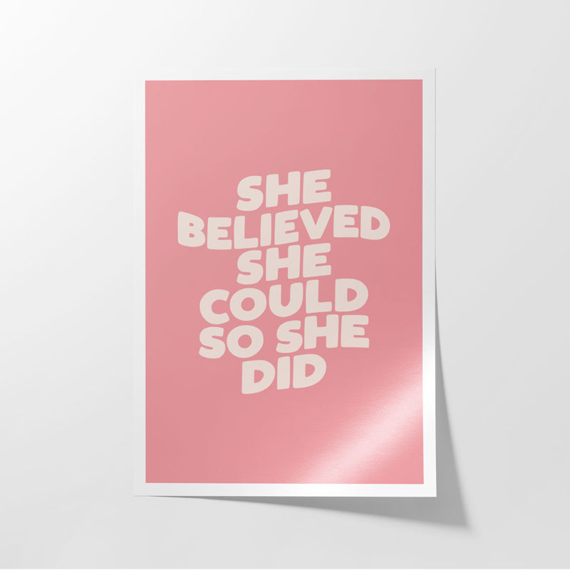 Buy She Believed She Could Wall Poster Wall Poster from Vaaree