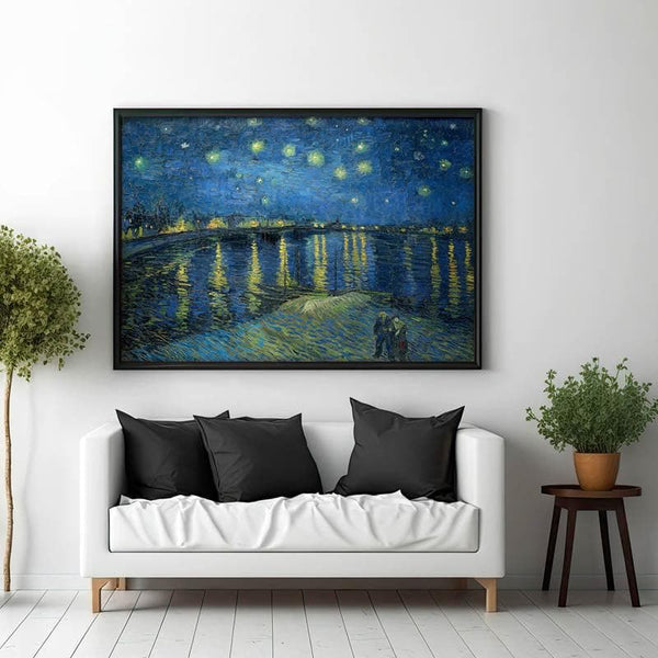 Buy Starry Night Over The Rhone By Vincent Van Gogh - Black Frame Online in India | Wall Art & Paintings on Vaaree