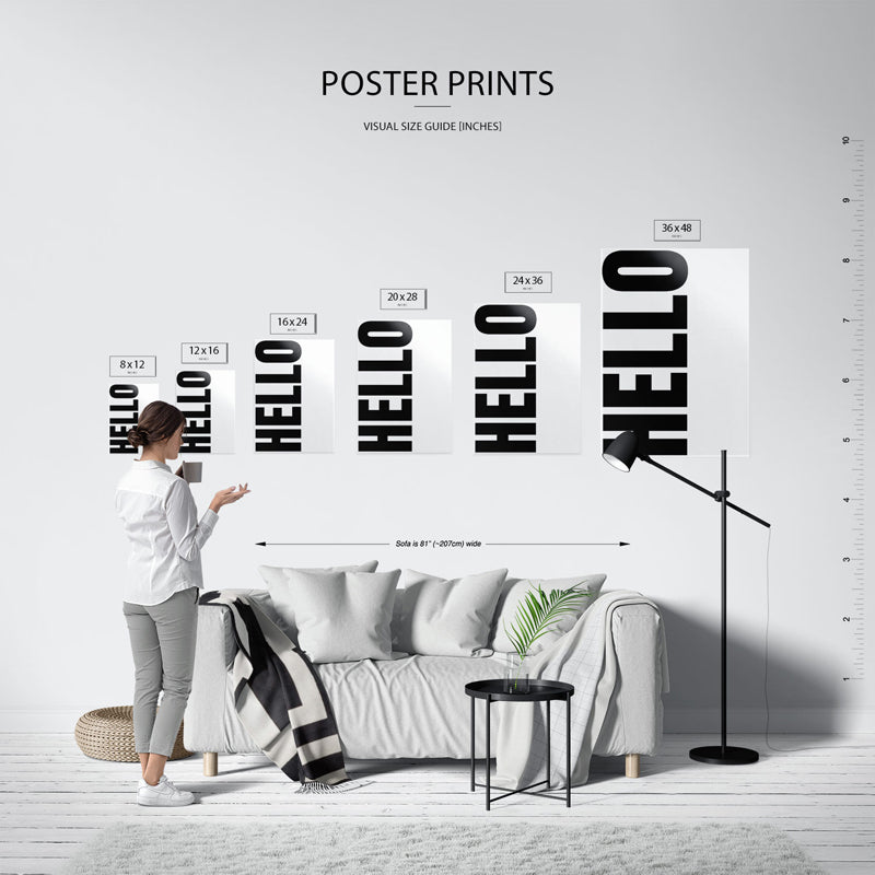 Buy Hello Word Wall Poster - Black & white Wall Poster from Vaaree