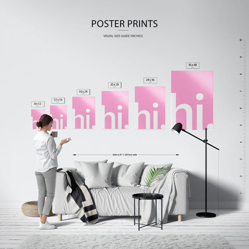 Buy Hi There Wall Poster - Pink Wall Poster from Vaaree