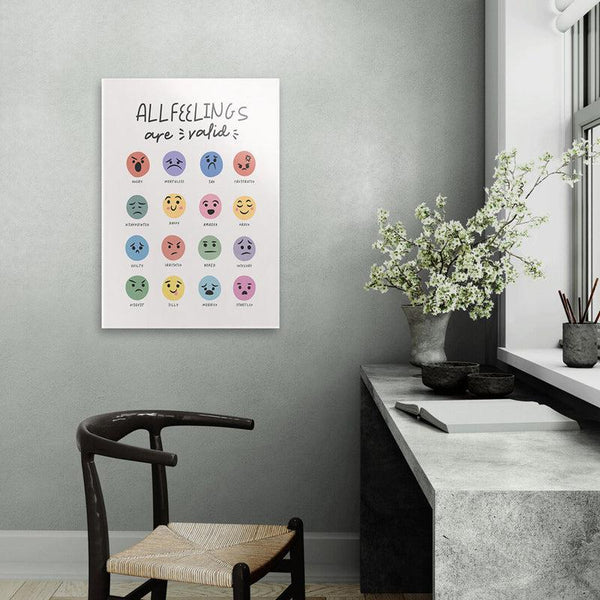 Buy All Emotions Are Valid Wall Poster Wall Poster from Vaaree