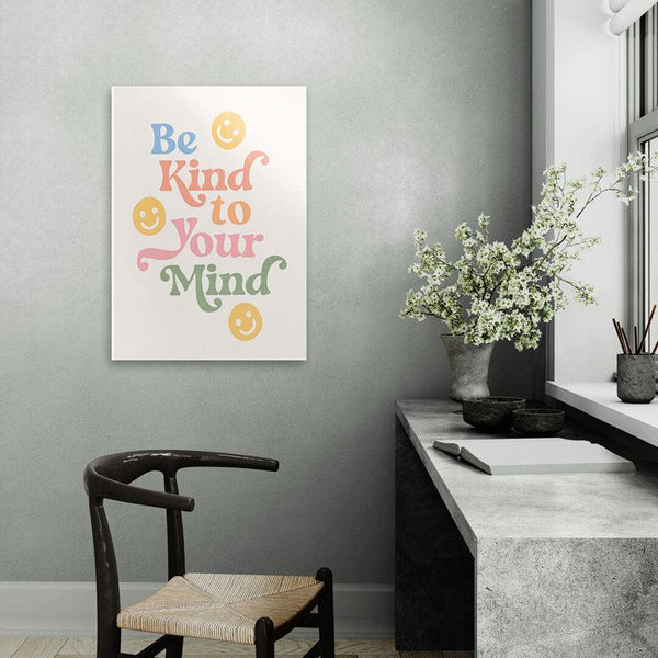 Buy Be Kind To Your Mind Smiley Wall Poster Wall Poster from Vaaree