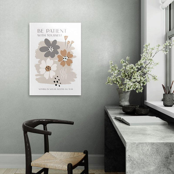 Buy Be Patient With Yourself Wall Poster - Brown Wall Poster from Vaaree