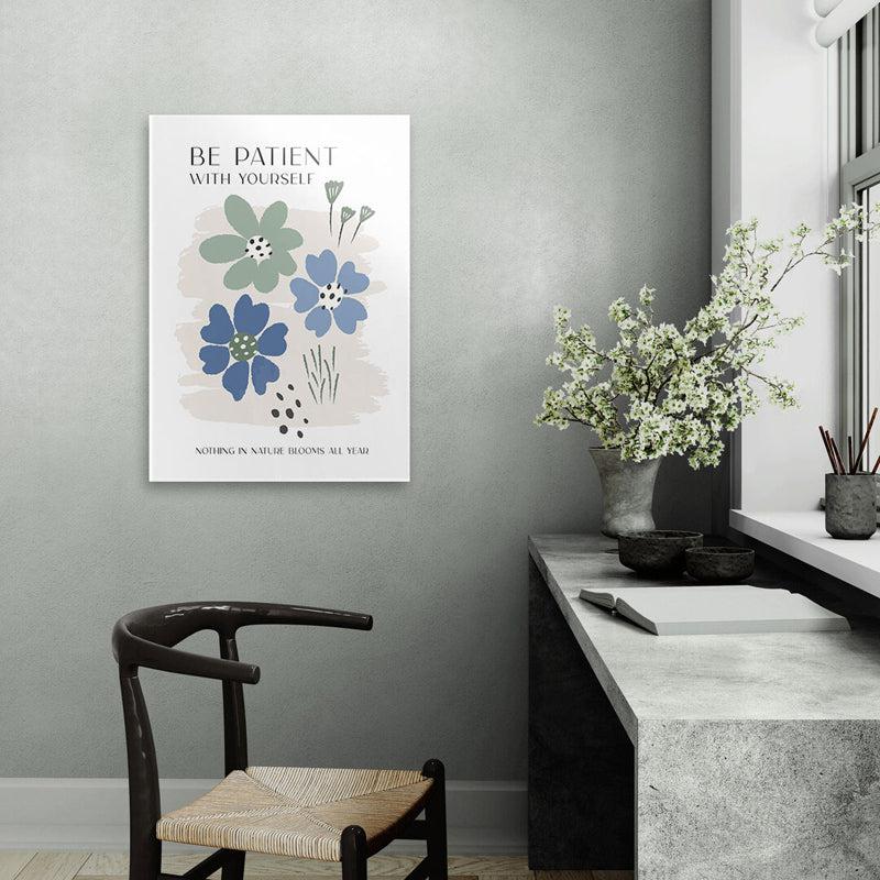 Buy Be Patient With Yourself Wall Poster - Blue Wall Poster from Vaaree