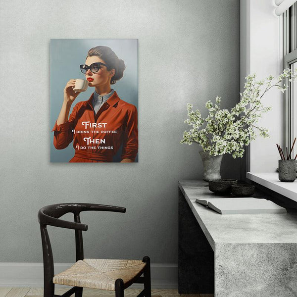 Buy First I Drink The Coffee Wall Poster Wall Poster from Vaaree