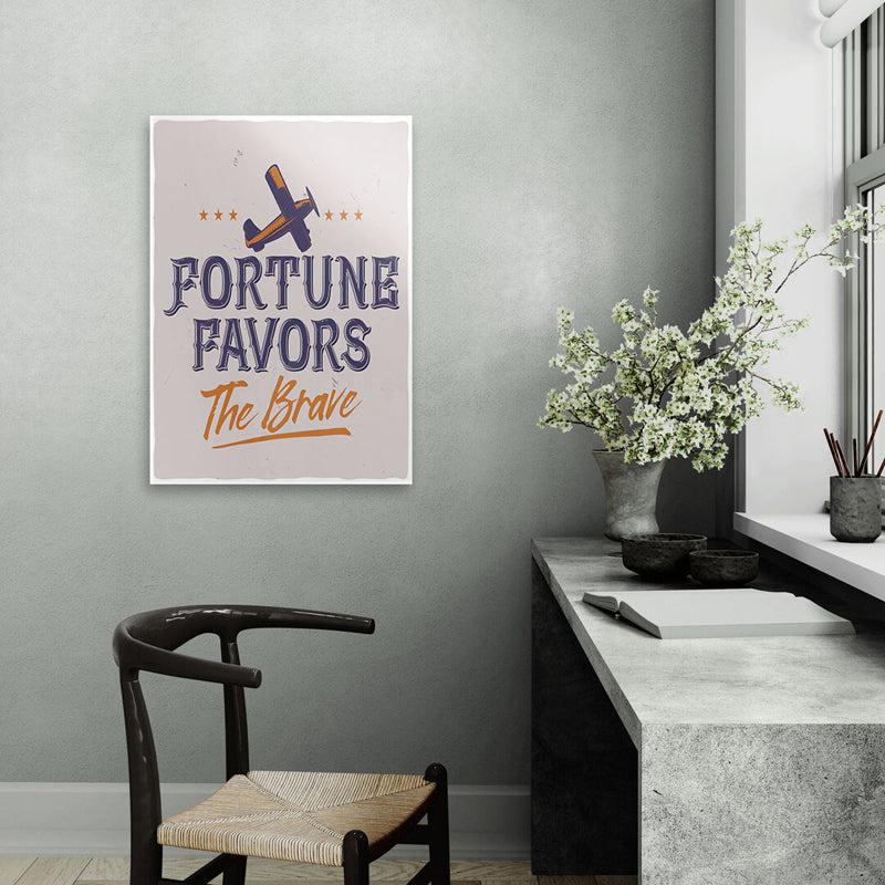 Buy Fortune Favours The Brave Wall Poster Wall Poster from Vaaree