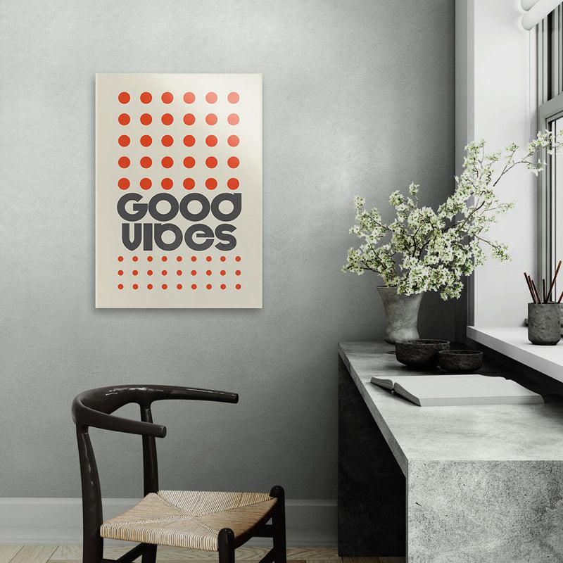 Buy Good Vibes Orange Wall Poster Wall Poster from Vaaree