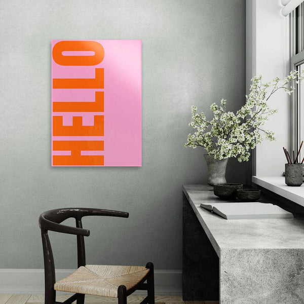 Buy Hello Word Wall Poster - Pink Wall Poster from Vaaree