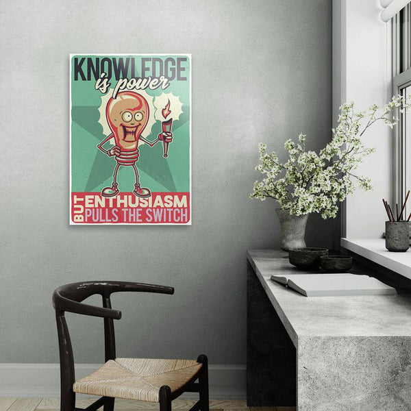 Buy Knowledge & Enthusiasm Wall Poster Wall Poster from Vaaree