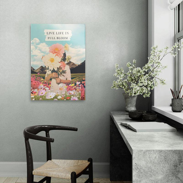 Buy Live Life In Full Bloom Wall Poster Wall Poster from Vaaree