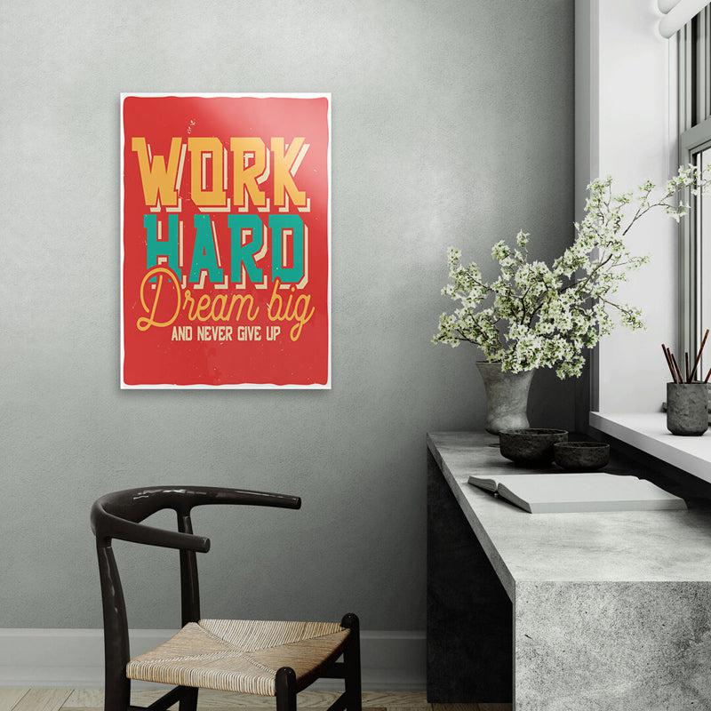 Buy Dream Big Work Hard Wall Poster Wall Poster from Vaaree