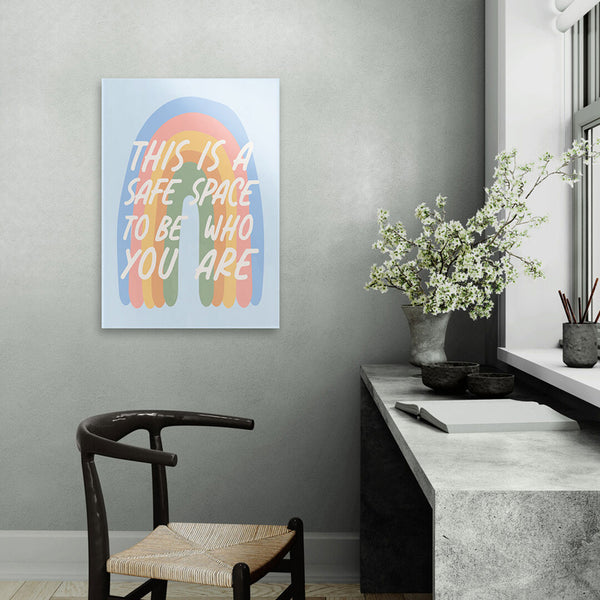 Wall Poster - This Is A Safe Space Rainbow Wall Poster