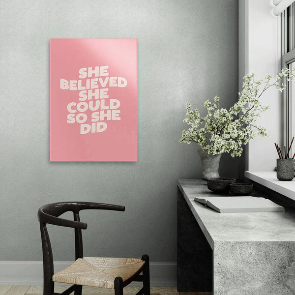 Wall Poster - She Believed She Could Wall Poster