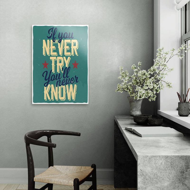 Buy Try Hard Wall Poster Wall Poster from Vaaree