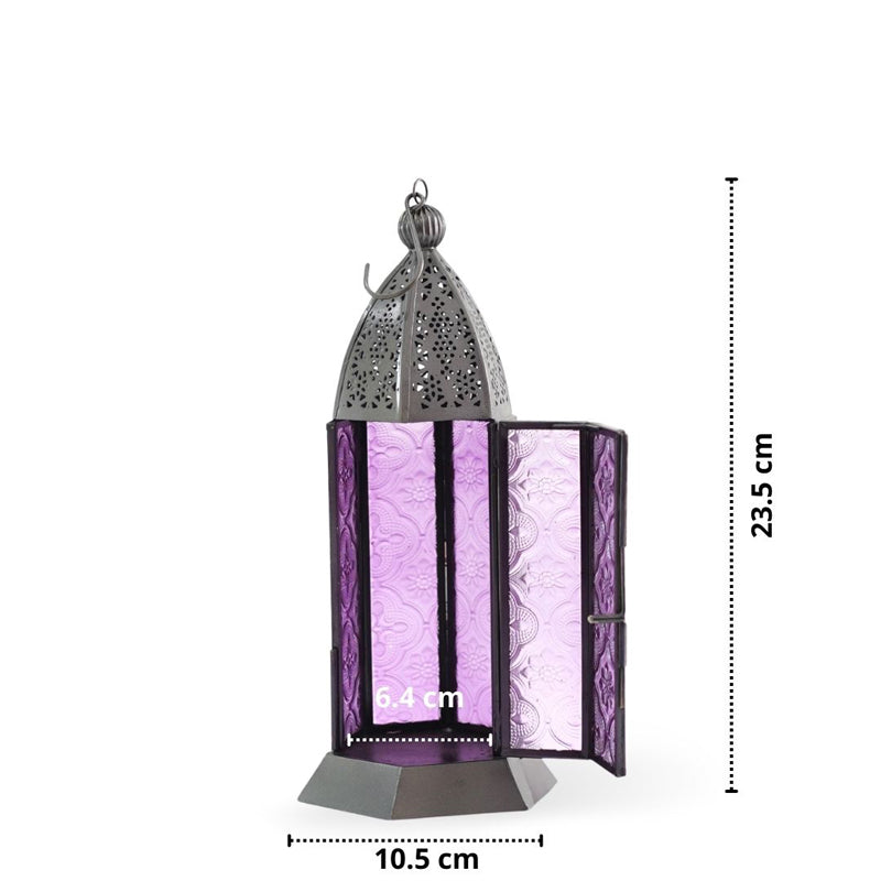 Buy Inthiya Lantern Tealight Candle Holder - Purple Tea Light Candle Holders from Vaaree