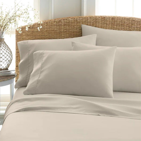 Sofia Egyptian Cotton Solid Bedsheet - Ivory