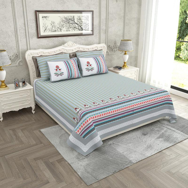 Bedsheets - Driva Ethnic Bedsheet - Green