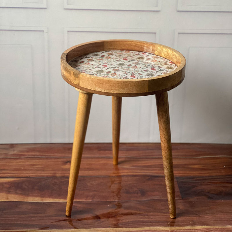 Buy Qura Mangowood Stool Side & Bedside Tables from Vaaree