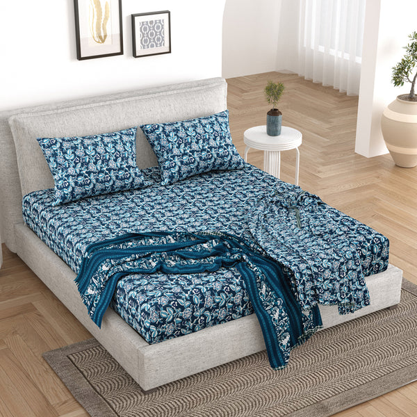 Bedding Set - Asin Floral Bedding Set - Blue