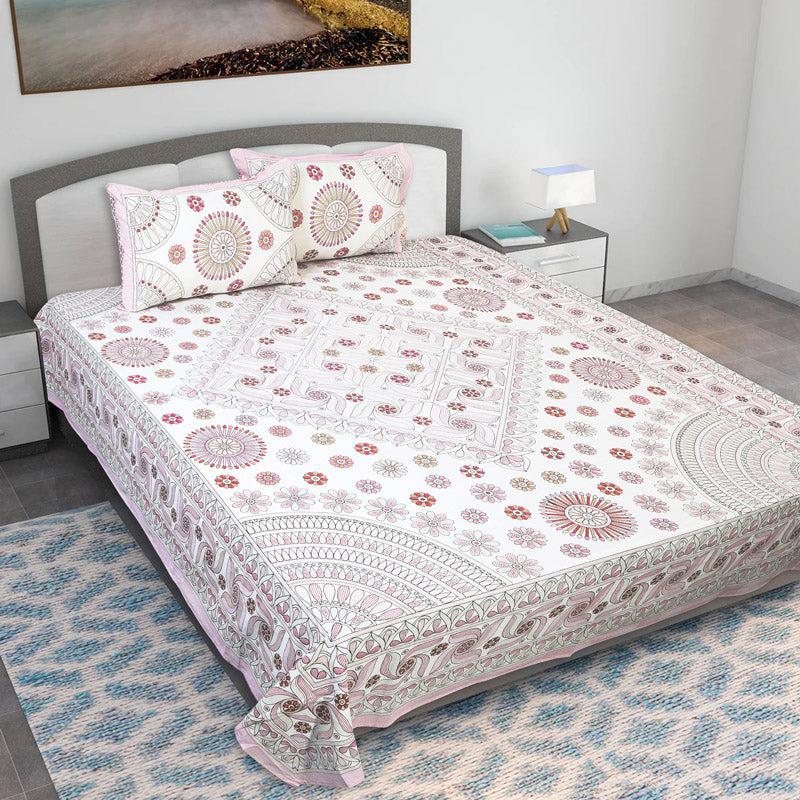 Buy Dwanima Ethnic Bedsheet - Pink Bedsheets from Vaaree