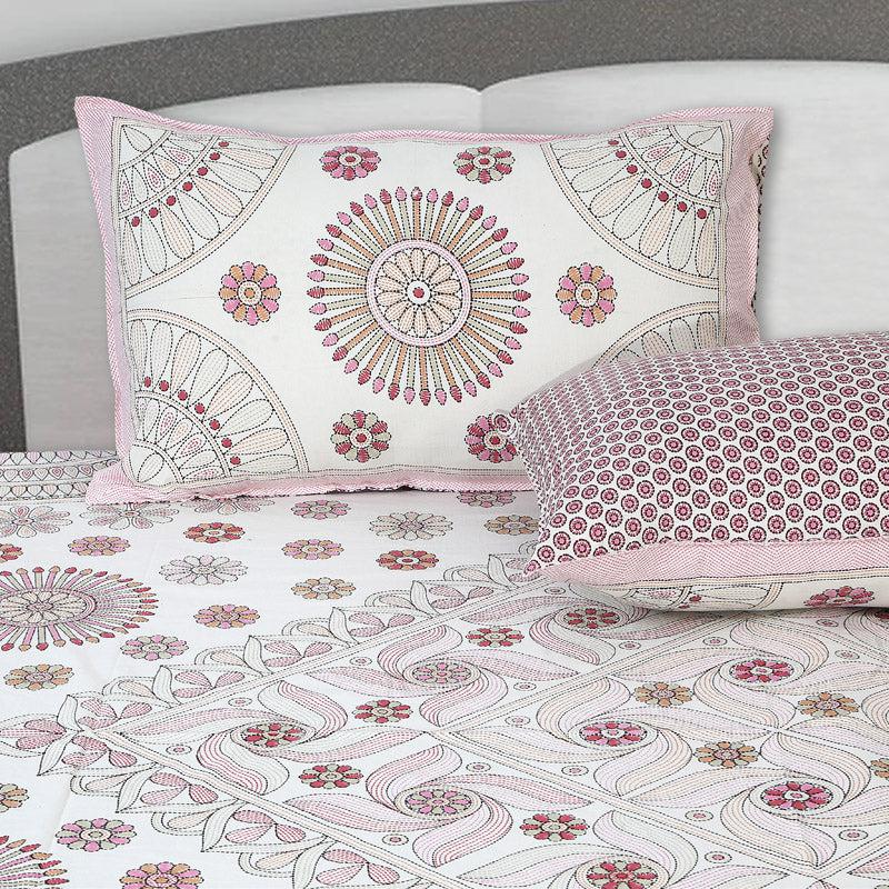 Buy Dwanima Ethnic Bedsheet - Pink Bedsheets from Vaaree