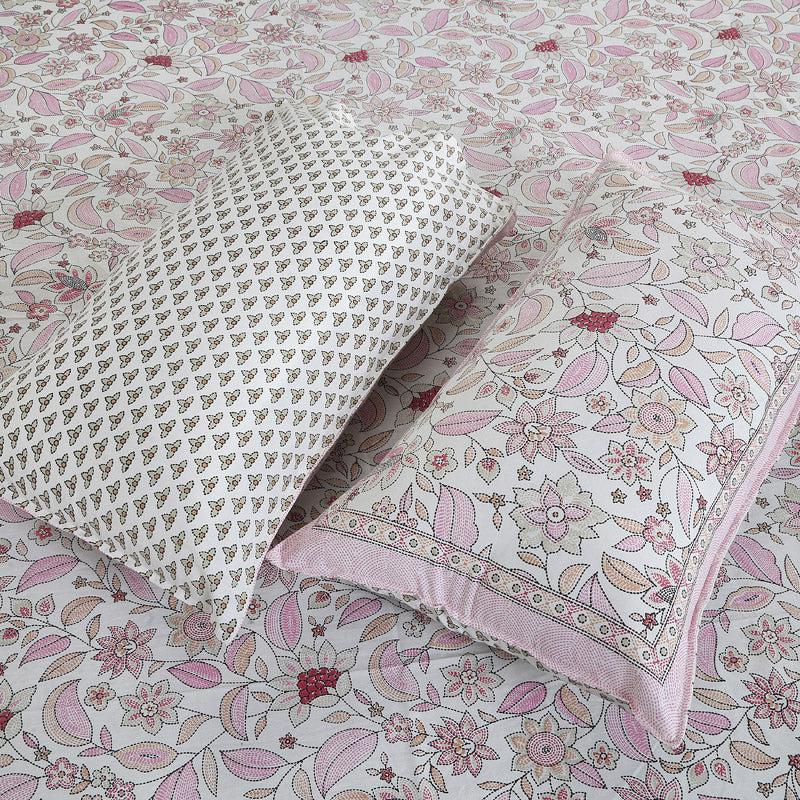 Buy Rigavo Floral Bedsheet - Pink Bedsheets from Vaaree