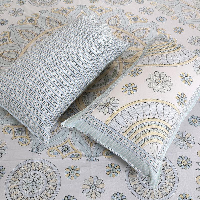 Buy Kavya Mandala Ethnic Bedsheet - Blue & Yellow Bedsheets from Vaaree