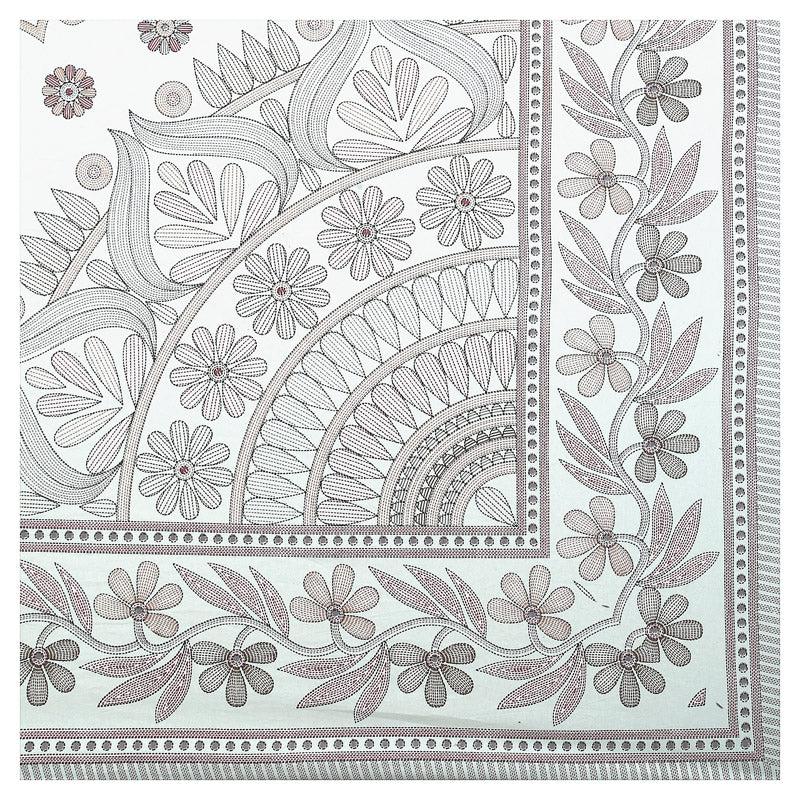 Buy Kavya Mandala Ethnic Bedsheet - Grey & White Bedsheets from Vaaree