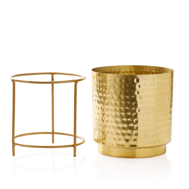 Buy Hemera Raagi Hammered Planter - Gold Pots & Planters from Vaaree