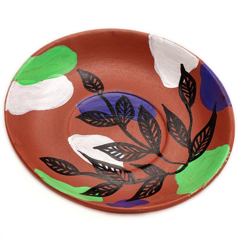 Buy Namura Handpainted Terracotta Kulhad - Set Of Two Tea Cup & Saucer from Vaaree