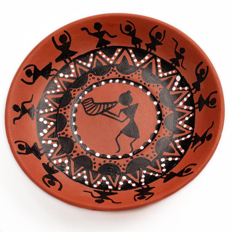 Buy Warli Wisp Handpainted Terracotta Kulhad - Set Of Two Tea Cup & Saucer from Vaaree