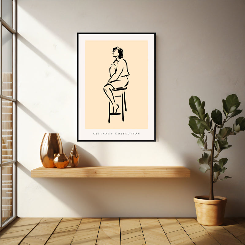 Buy Pensive Moment Wall Art - Black Frame Wall Art & Paintings from Vaaree