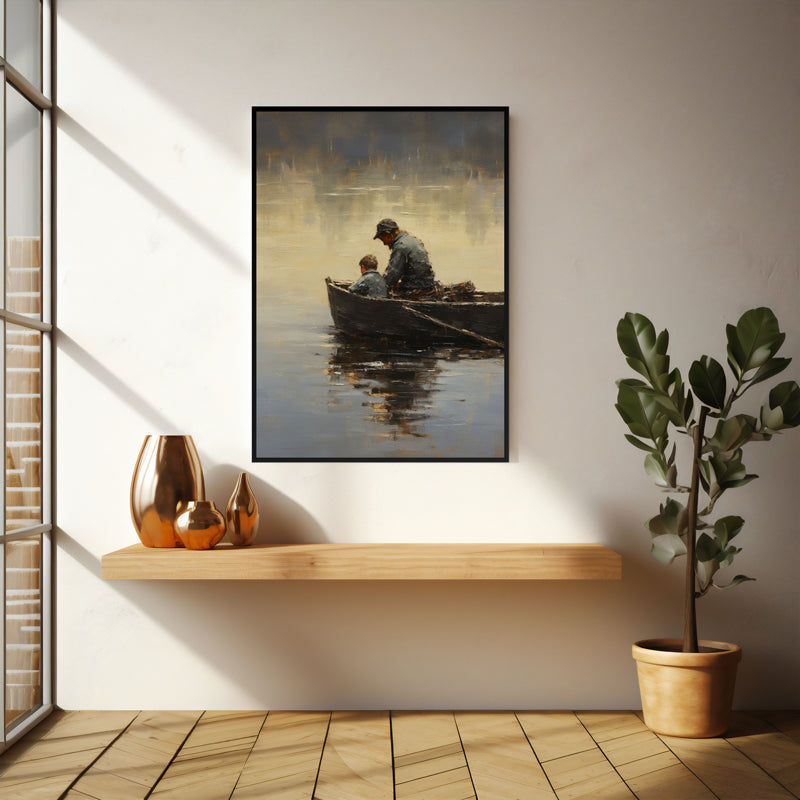 Wall Art & Paintings - Father & Son Wall Art - Black Frame