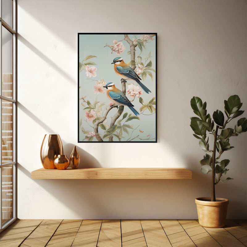 Wall Art & Paintings - Whimsical Aviary Wall Art - Black Frame