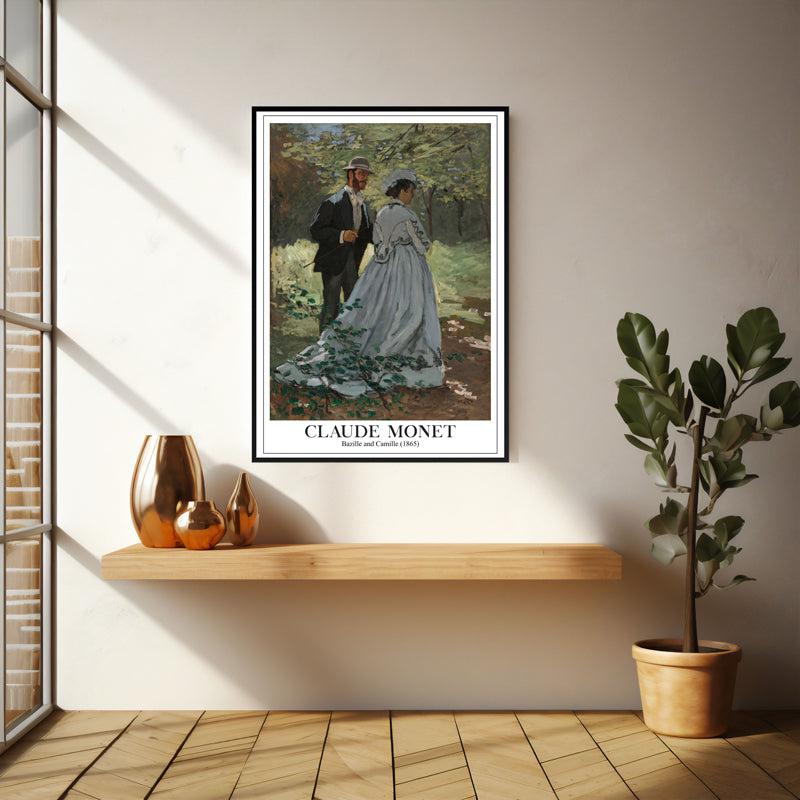 Buy Bazille and Camille, 1865 - Claude Monet Wall Art - Black Frame Wall Art & Paintings from Vaaree